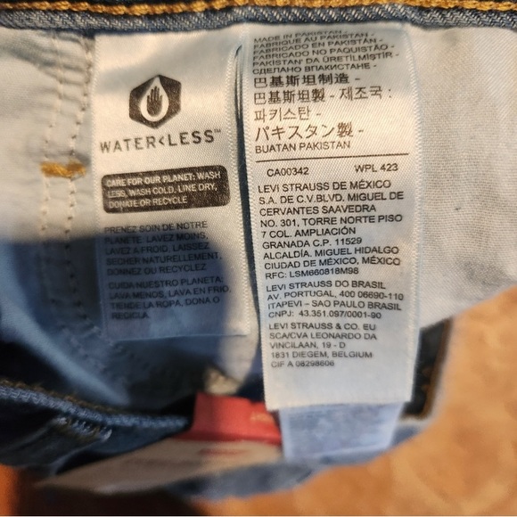 Levi’s Jeans High Waisted Straight Leg Women’s Size 26/27/28 Blue - Picture 6 of 7